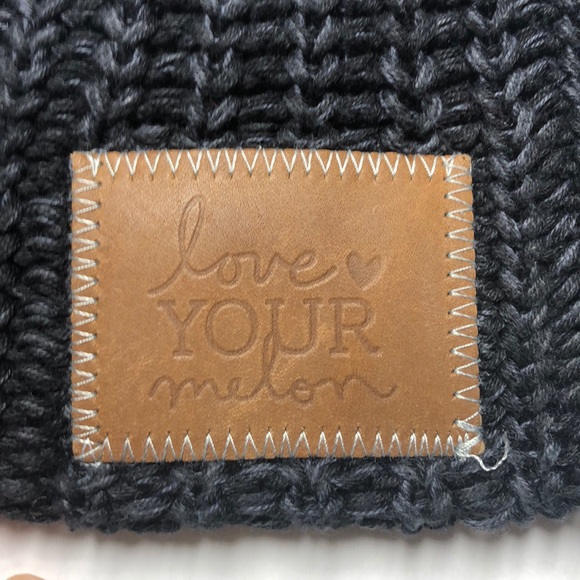 Love Your Melon charcoal gray beanie hat - Picture 3 of 5